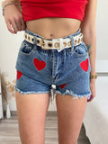 Short a caramella con cuori rossi - R.a. Boutique 