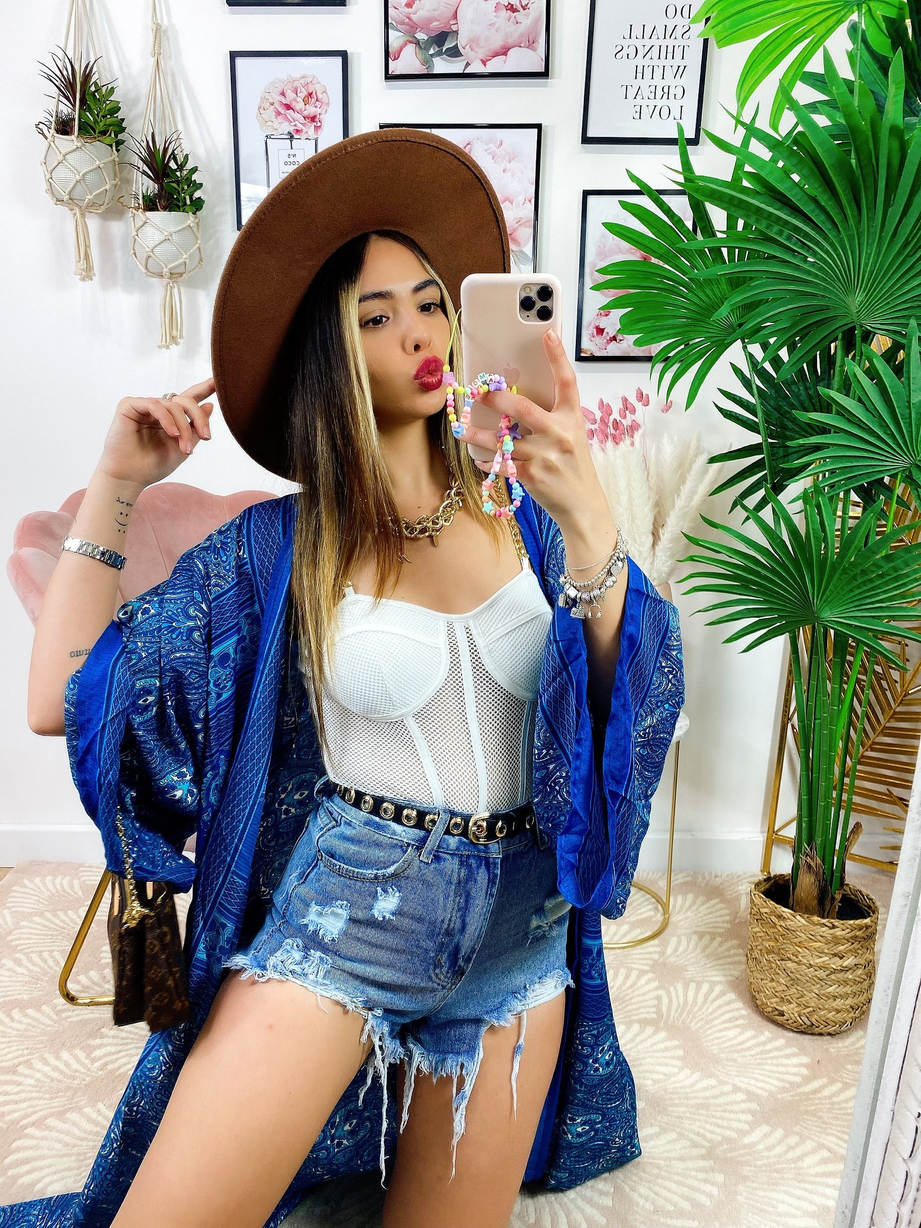 Kimono azzurro - R.a. Boutique 