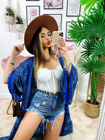 Kimono azzurro - R.a. Boutique 