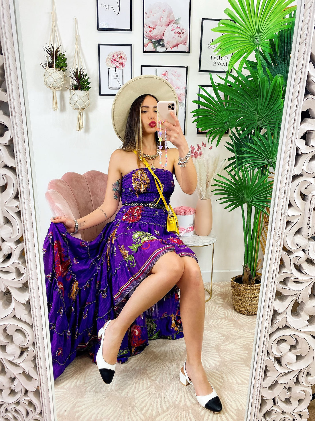 Abito Gonna asimmetrica viola - R.a. Boutique 