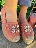 Espadrillas Rosa estive con conchiglie - R.a. Boutique 