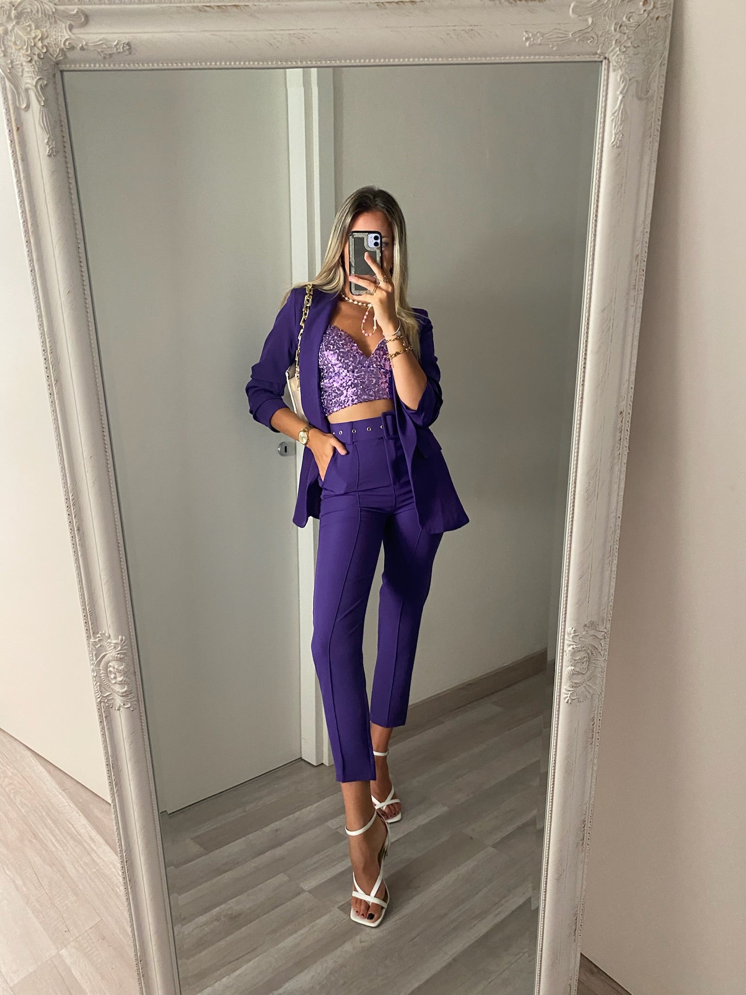 Completo giacca e pantalone Viola - R.a. Boutique 