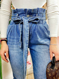 Jeans Boyfriend con fiocco - R.a. Boutique 