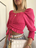 Top arricciato Fuxia - R.a. Boutique 