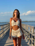 Completo crochet top e short - R.a. Boutique 