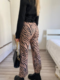 Pantalone a zampa animalier - R.a. Boutique 