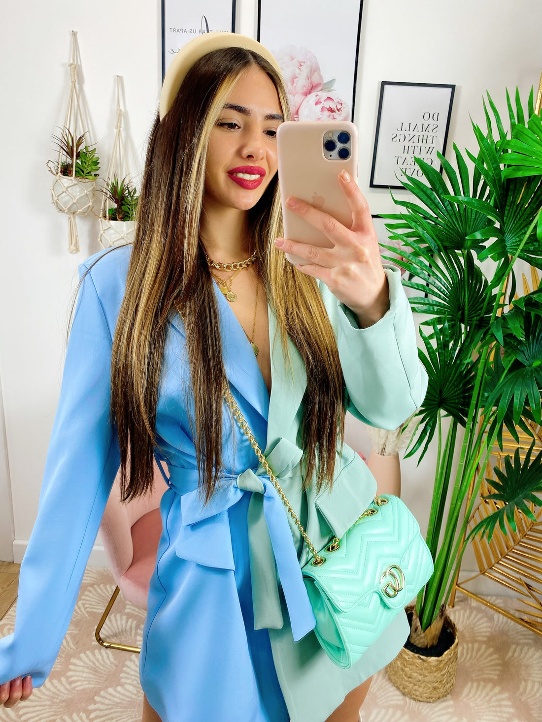 Abito Blazer Verde/Celeste - R.a. Boutique 