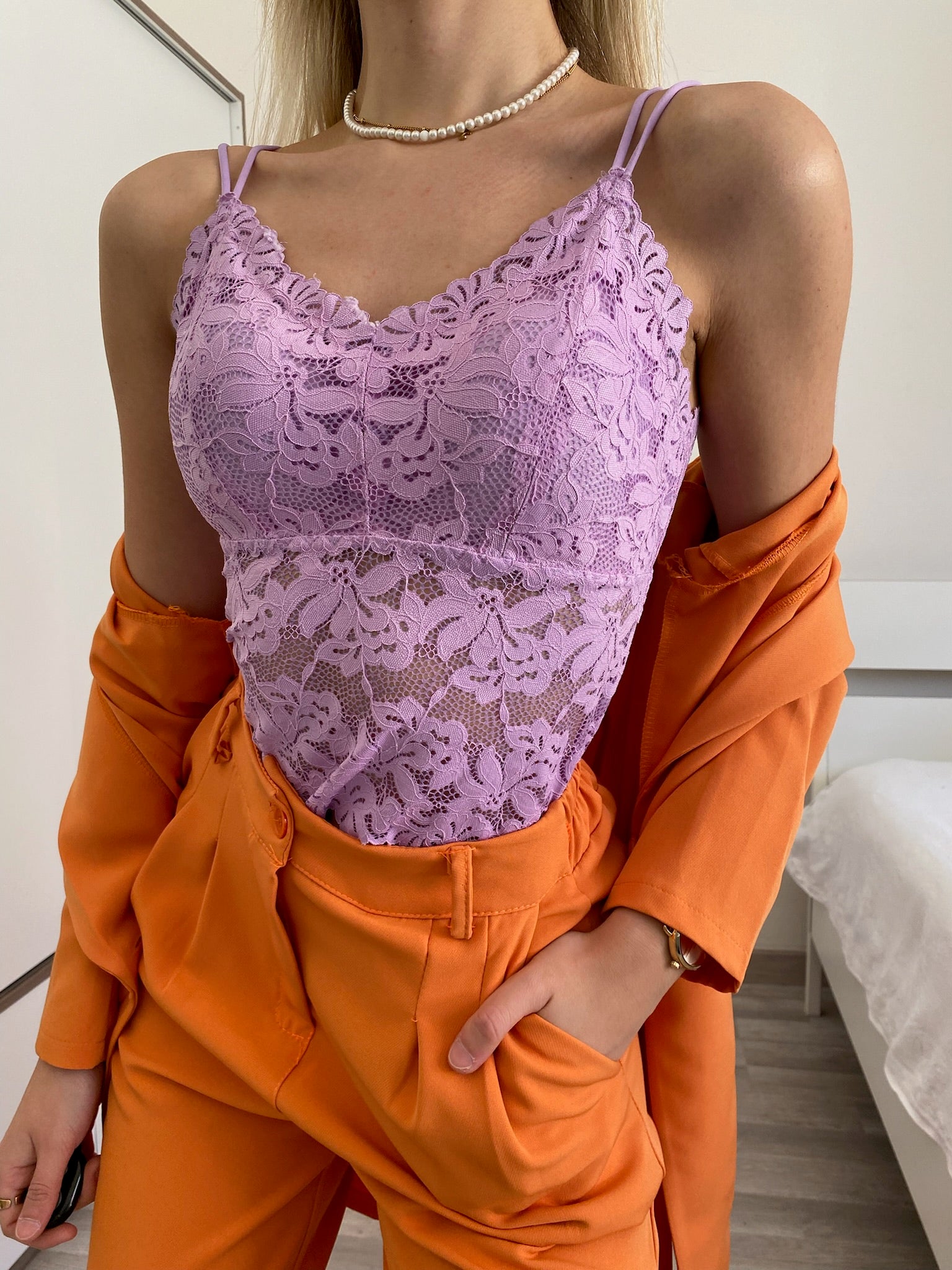 Bralette in pizzo lilla - R.a. Boutique 