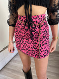 Gonna animalier Fuxia nero - R.a. Boutique 