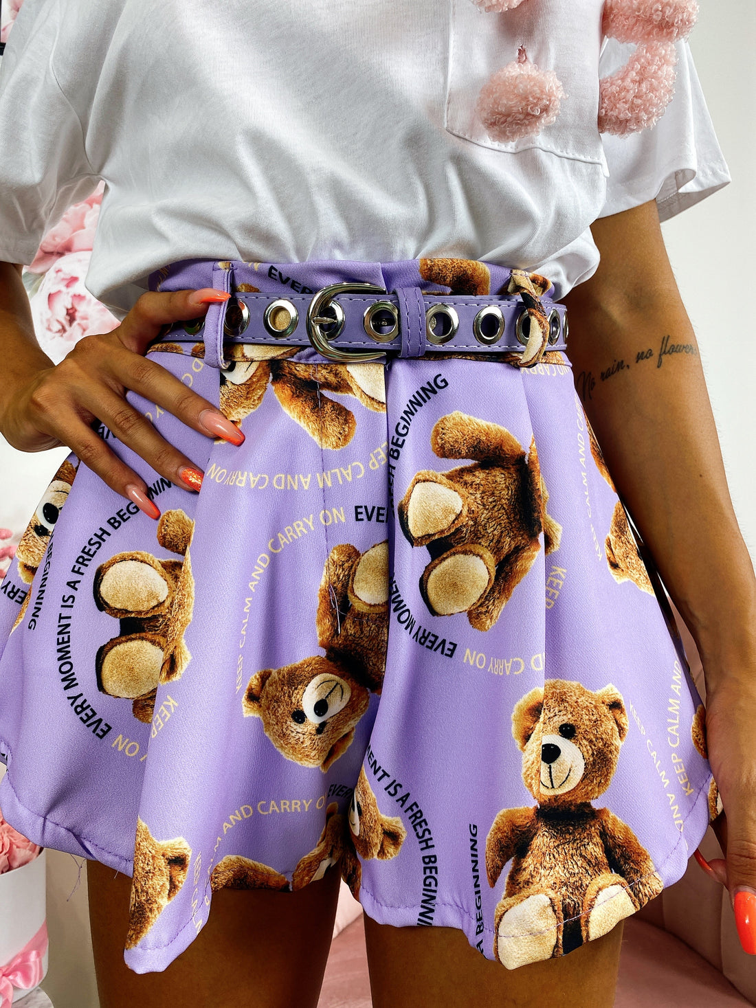 Short con Orsetti lilla - R.a. Boutique 