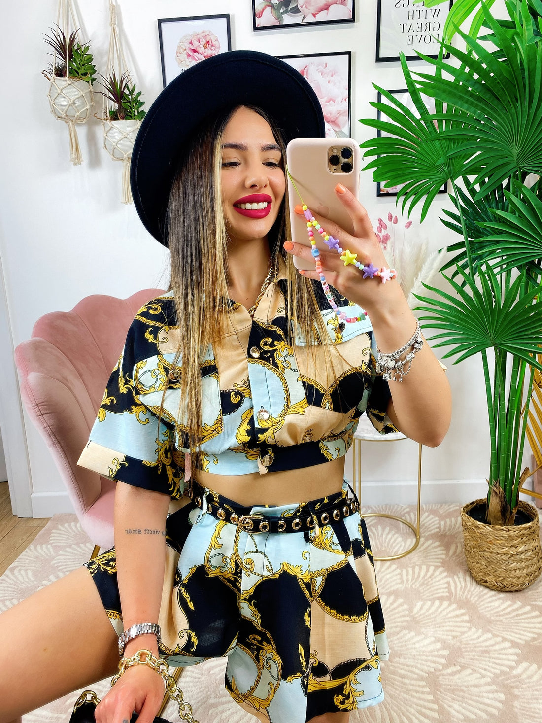 Completo etnico Short e Giacca base Nera - R.a. Boutique 