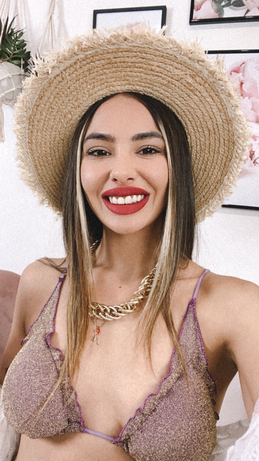 Cappello in paglia fascia panna - R.a. Boutique 