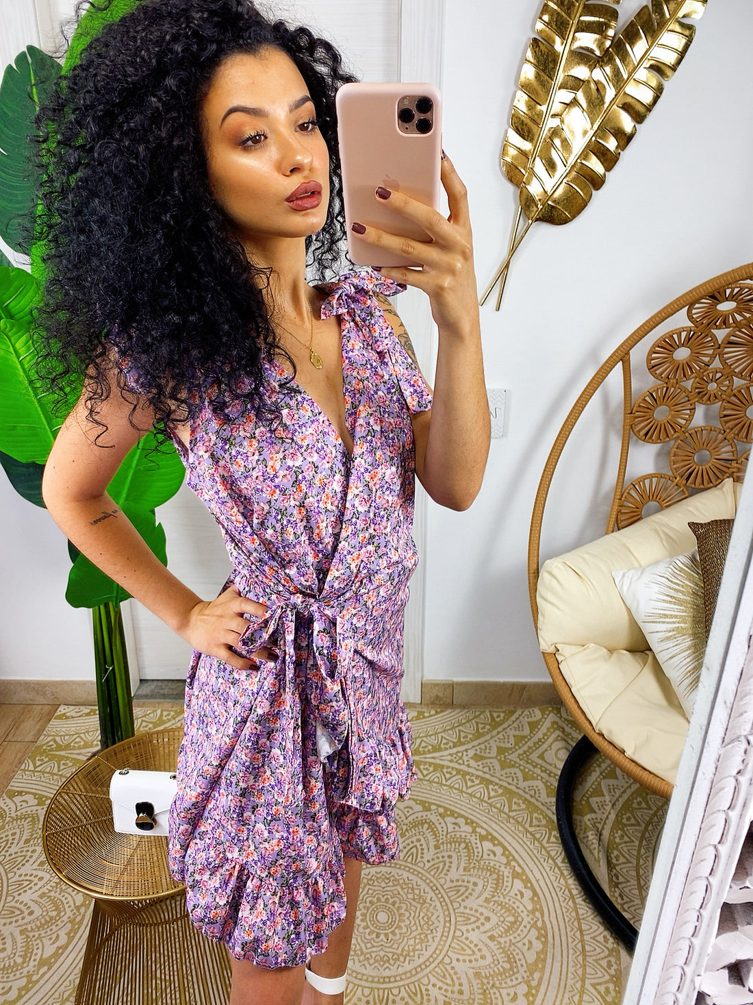 Abito a fiorellini con cintina - R.a. Boutique 