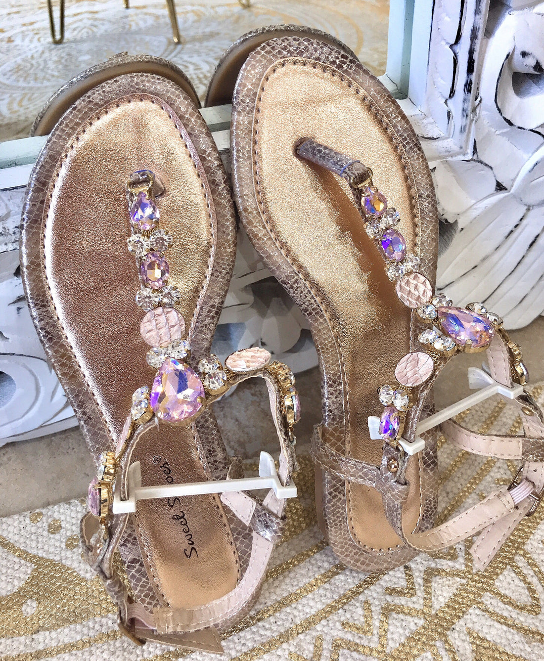 Infradito con strass - R.a. Boutique 