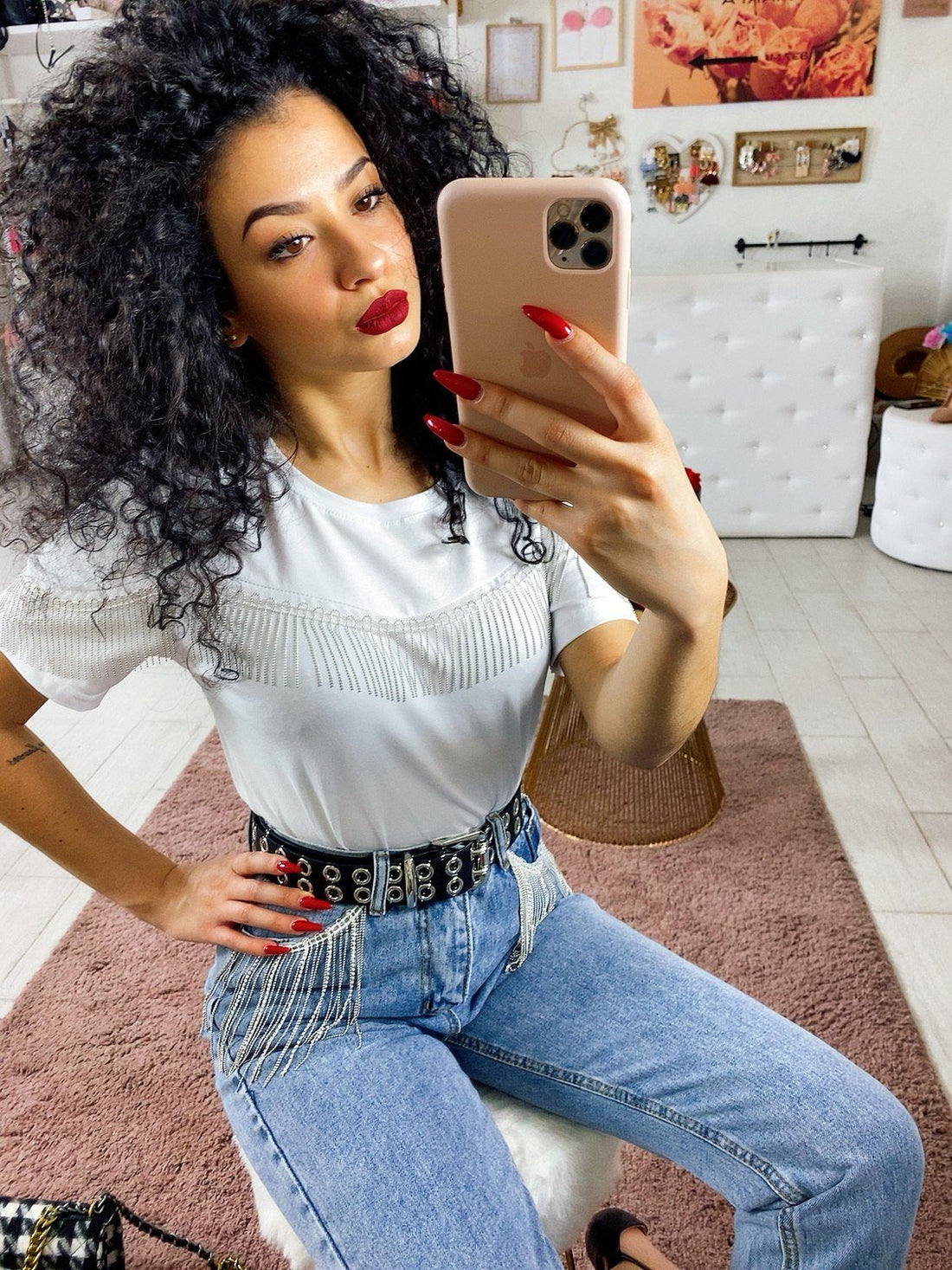 Blusa con ciondoli argento - R.a. Boutique 