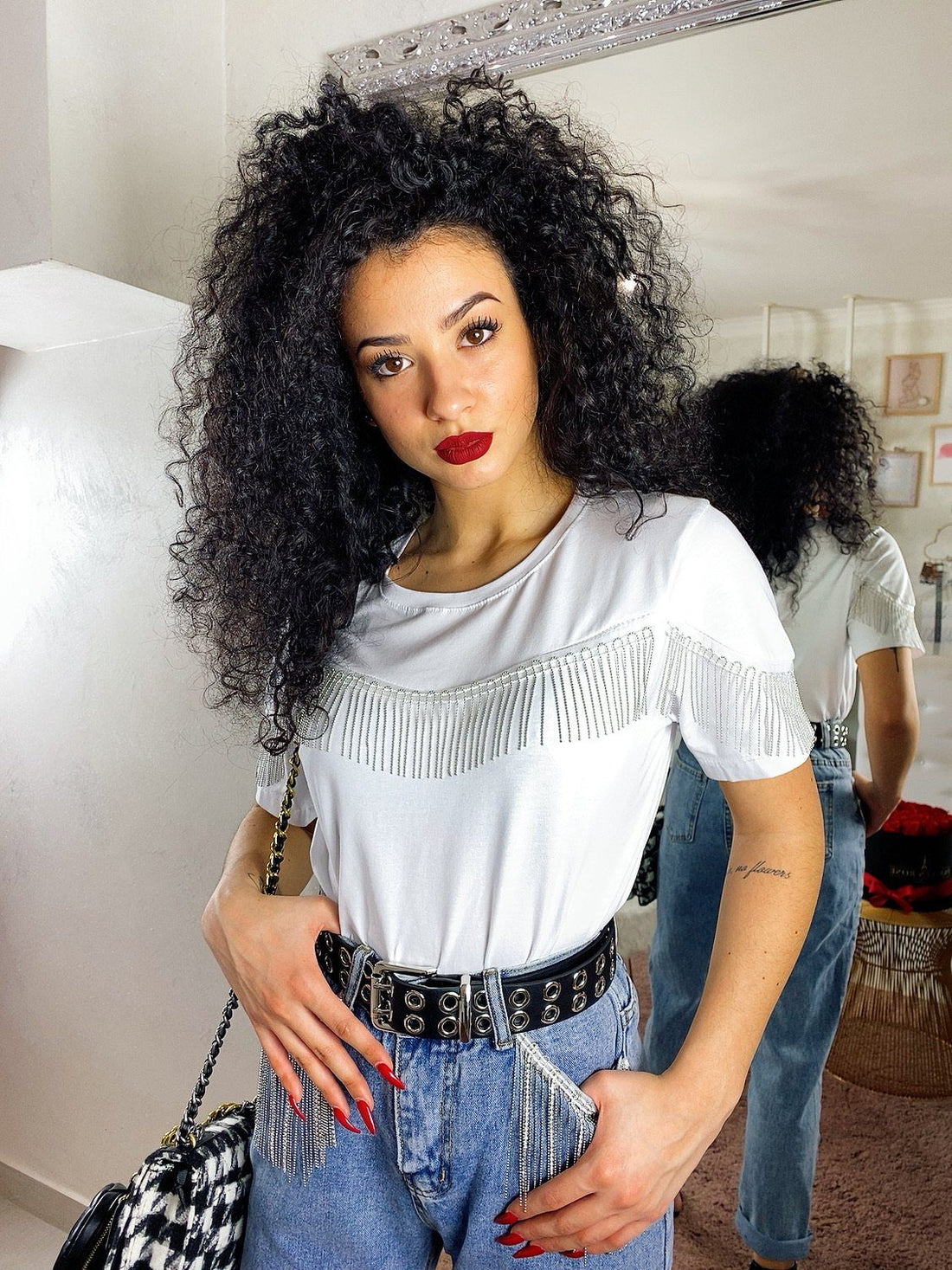 Blusa con ciondoli argento - R.a. Boutique 