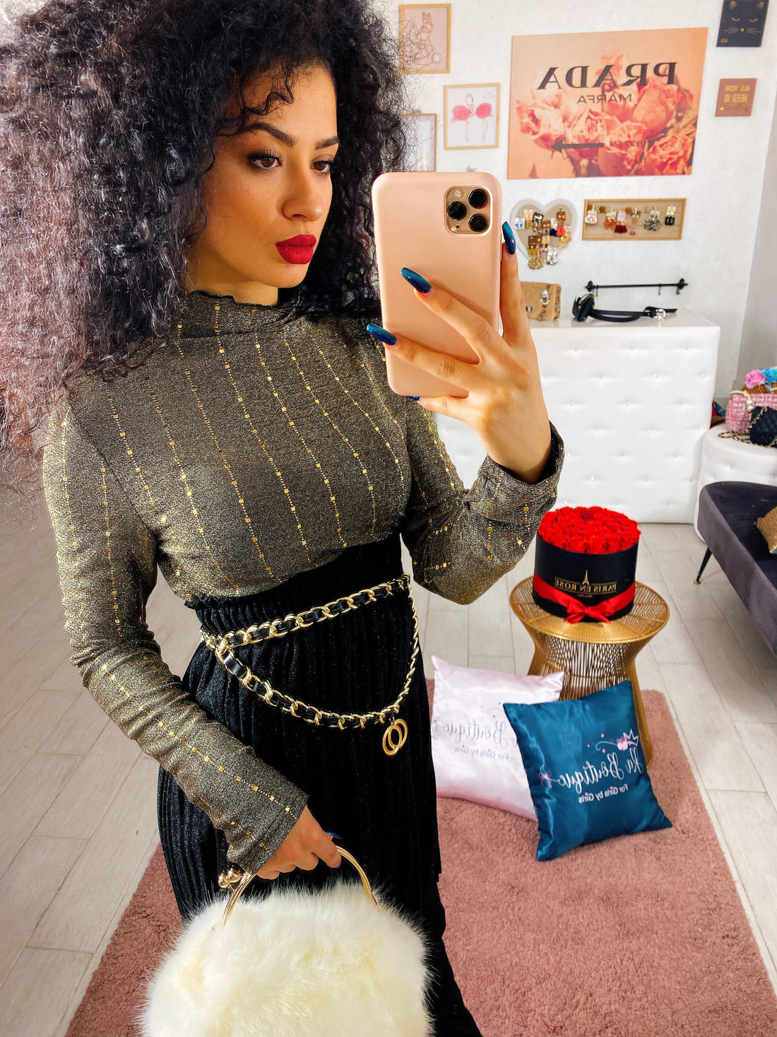 Magliettina con dettagli gold - R.a. Boutique 