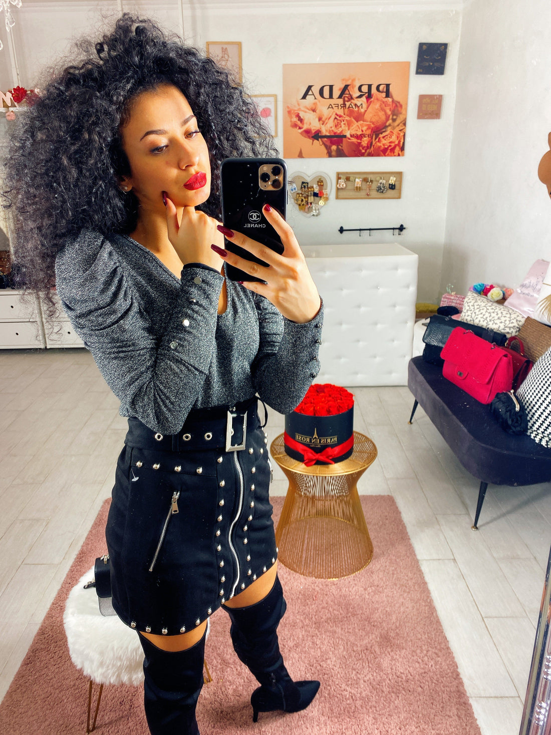 Magliettina glitter con bottoncini - R.a. Boutique 