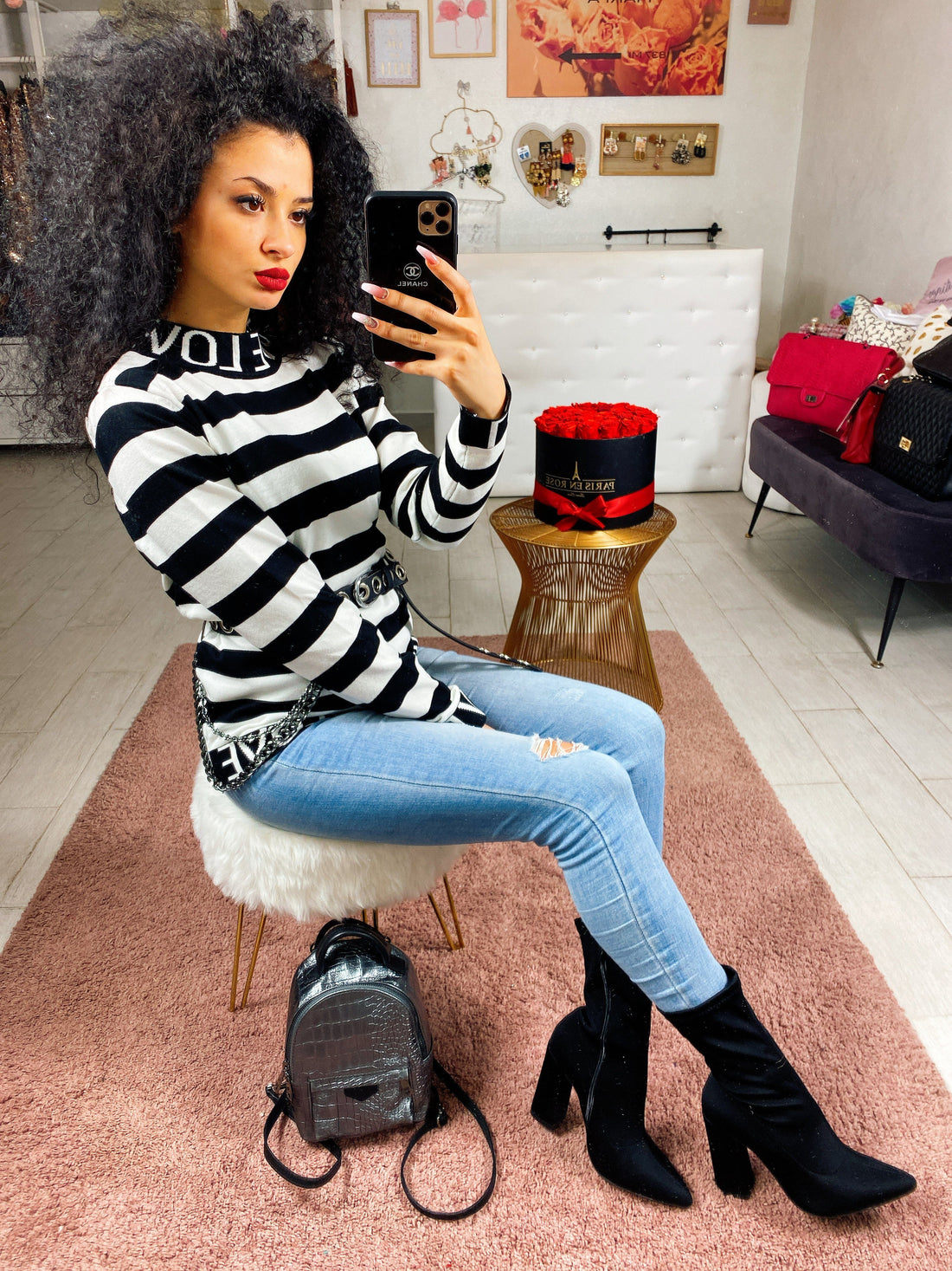 Maglioncino a righe Love - R.a. Boutique 