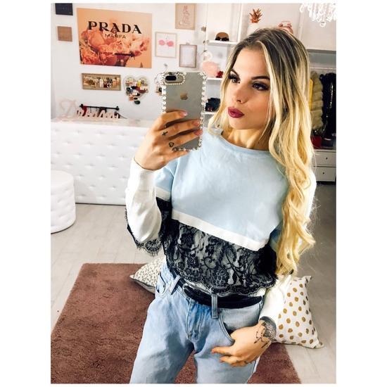 Pullover mit Spitze