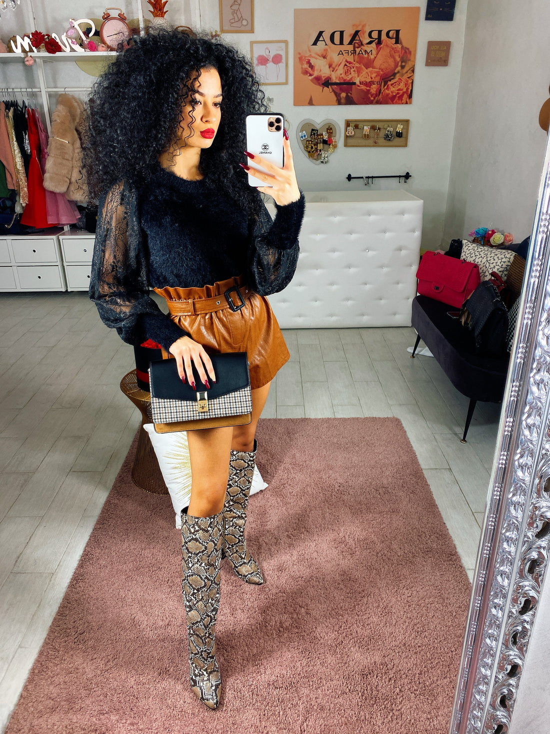 Maglioncino peloso con maniche velate - R.a. Boutique 