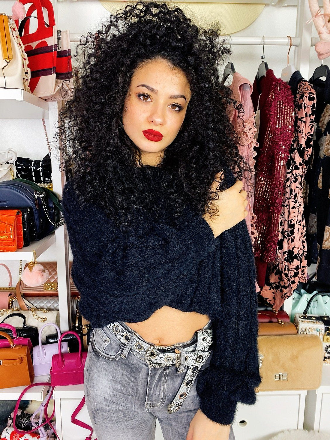 Maglione black con trecce - R.a. Boutique 