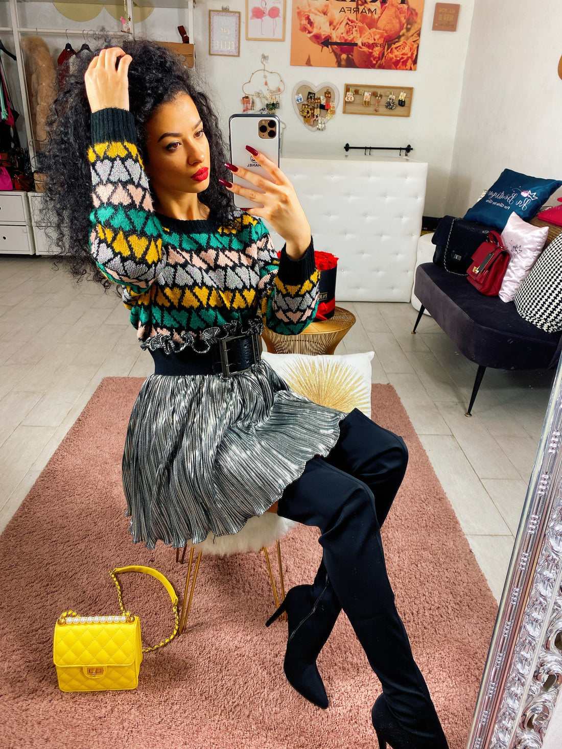 Maglione cuori Verdi - R.a. Boutique 