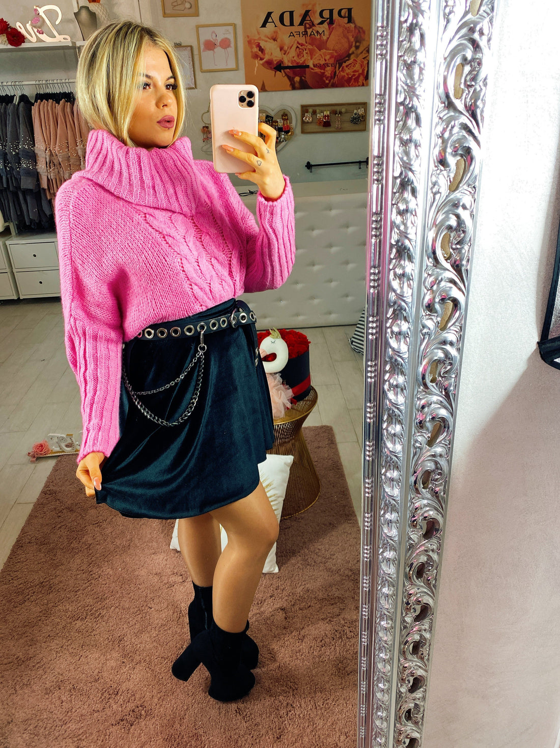 Maglione rosa barbie - R.a. Boutique 
