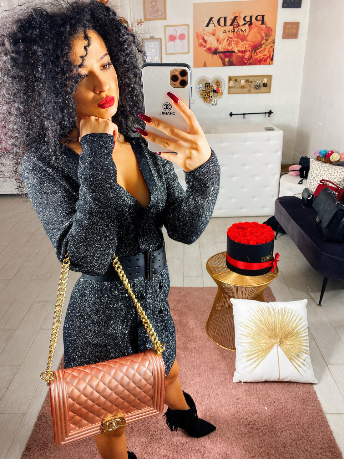 Maxi cardigan Glitter con bottoni - R.a. Boutique 