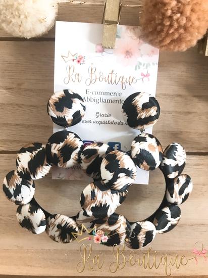 Orecchini a cerchio maculato - R.a. Boutique 
