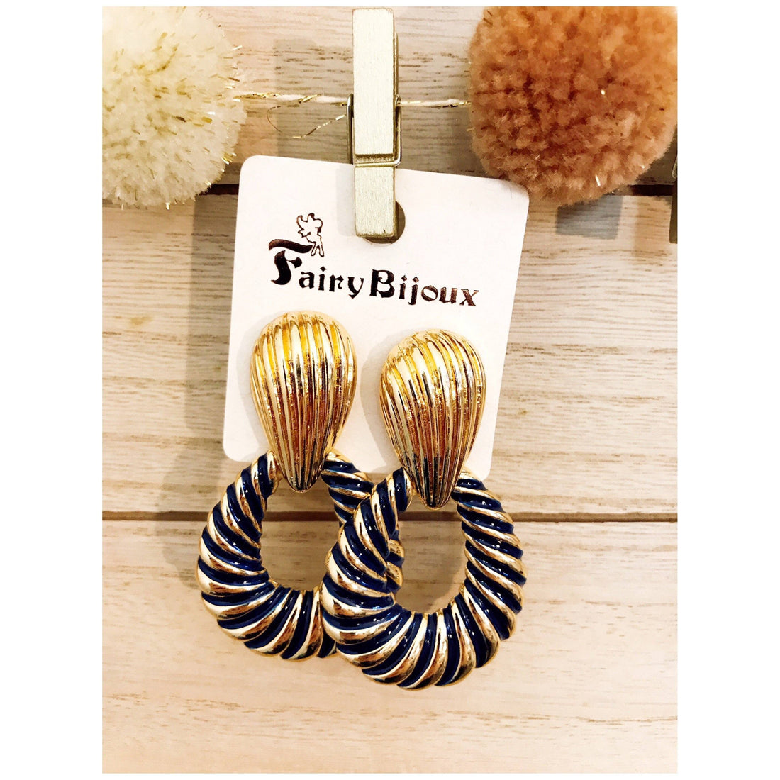 Orecchini Gold/ Blue - R.a. Boutique 