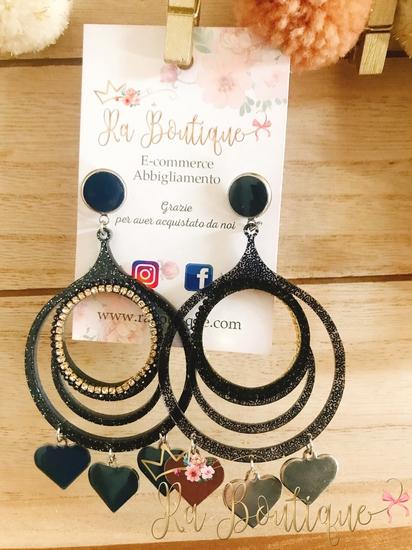 Orecchini spirale e cuori - R.a. Boutique 