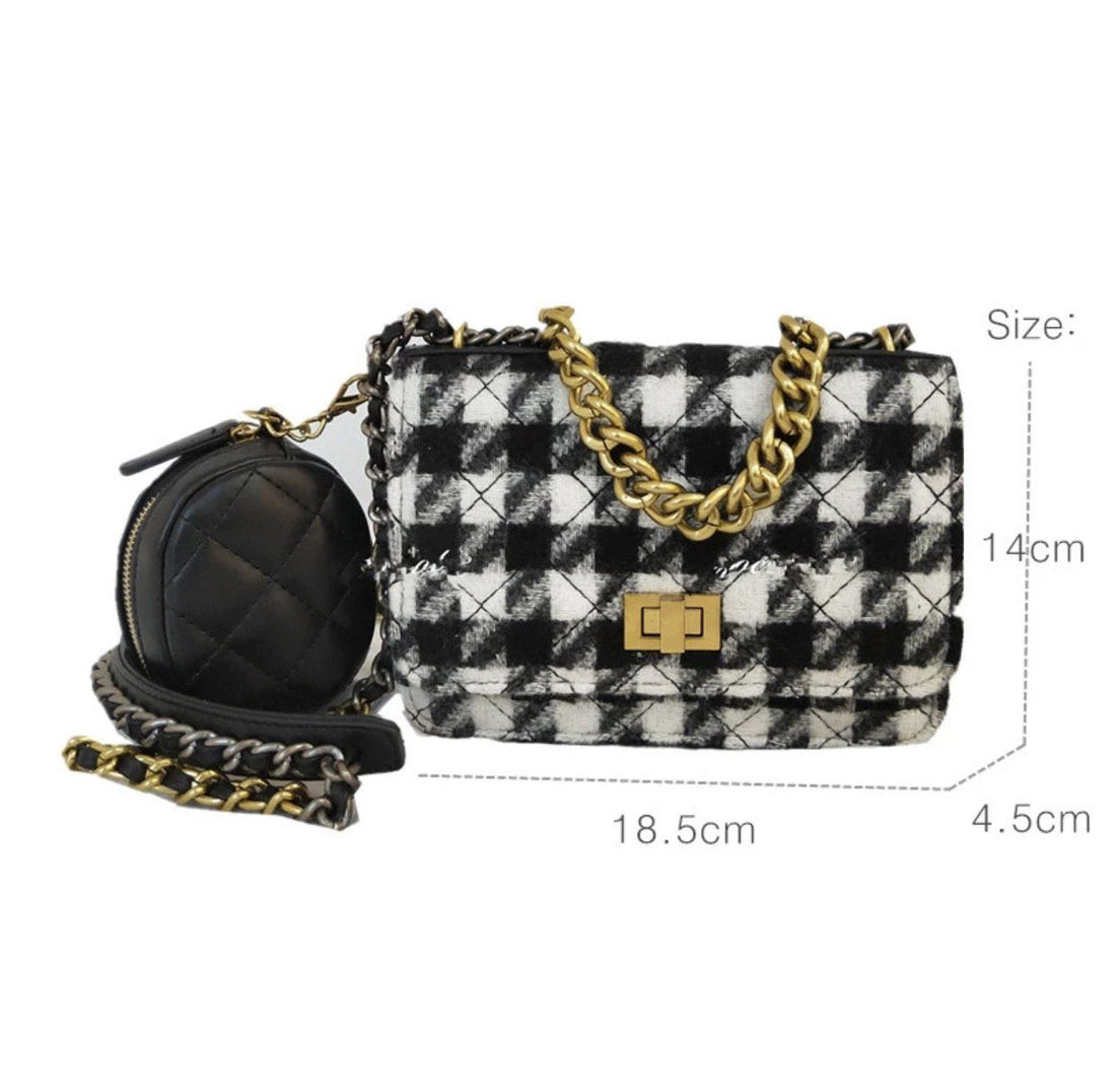 Pochette pied de poule con Borsellino - R.a. Boutique 