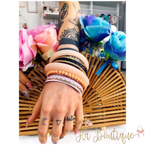 Set bracciali misti rosa