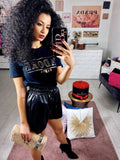 Short in ecopelle black - R.a. Boutique 