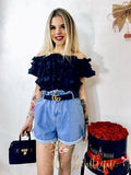 Short in jeans chiaro - R.a. Boutique 