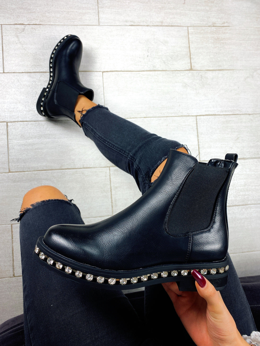 Stivaletti con strass - R.a. Boutique 