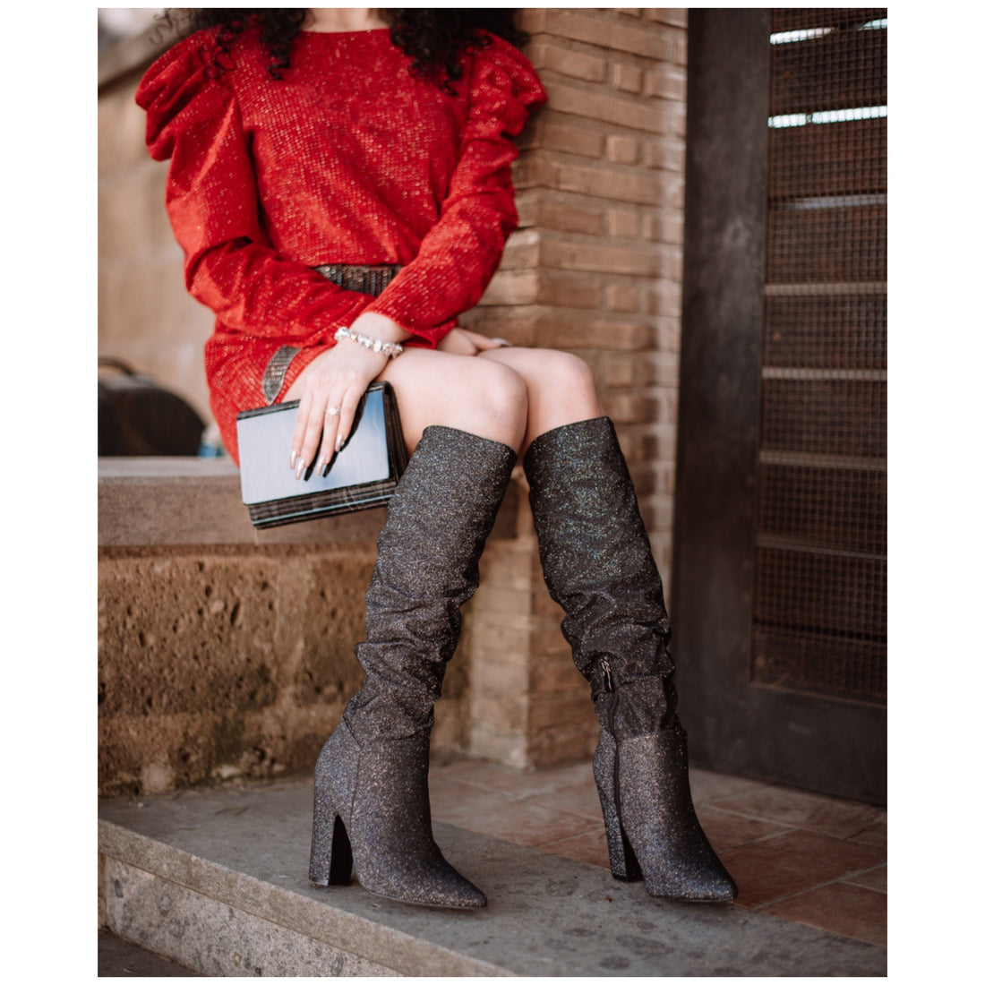 Stivali alti glitter - R.a. Boutique 