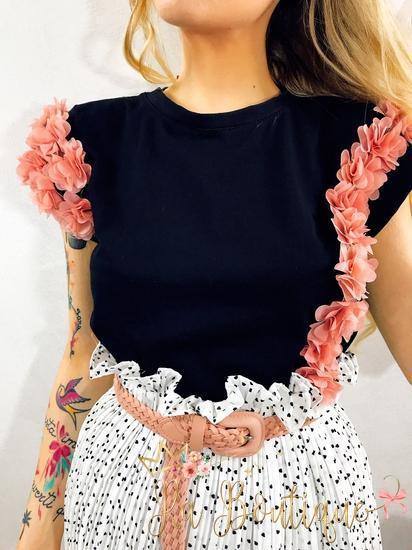 T-shirt con petali - R.a. Boutique 