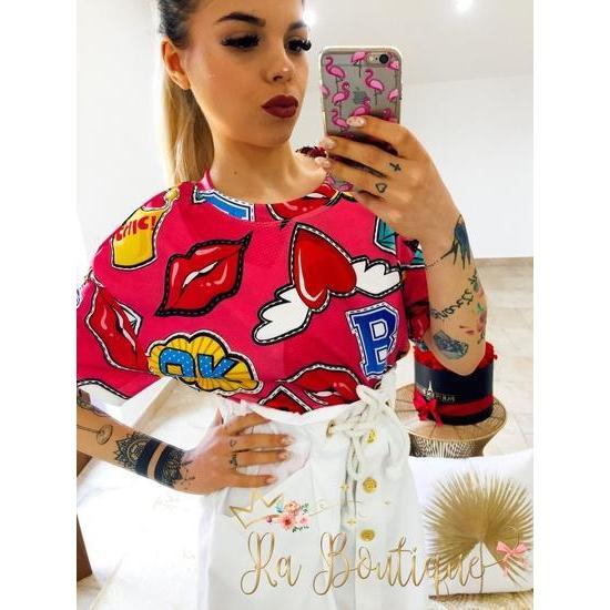 T-shirt fantasia Cuore e Kiss - R.a. Boutique 