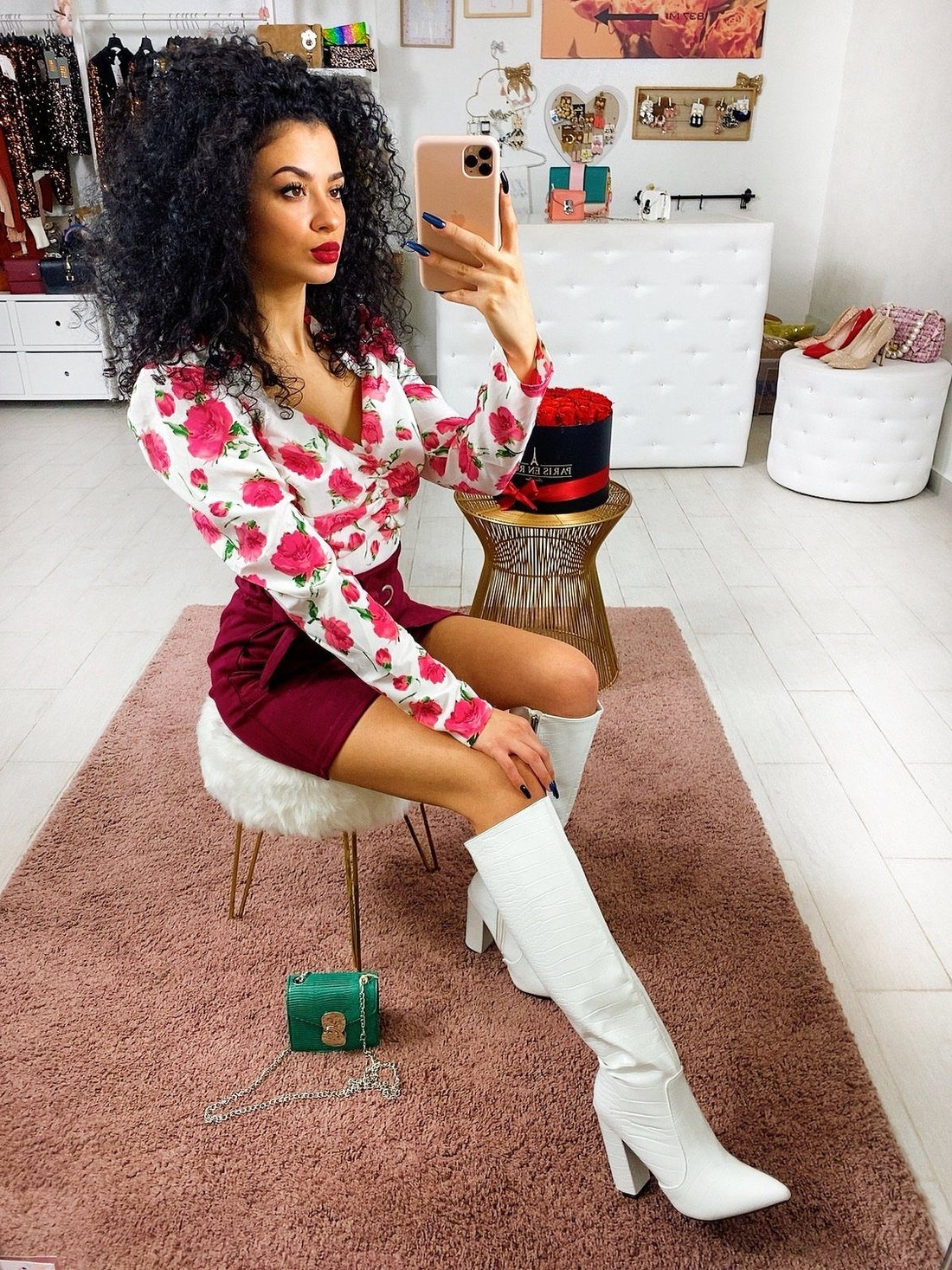 Top a fiorellini fuxia - R.a. Boutique 