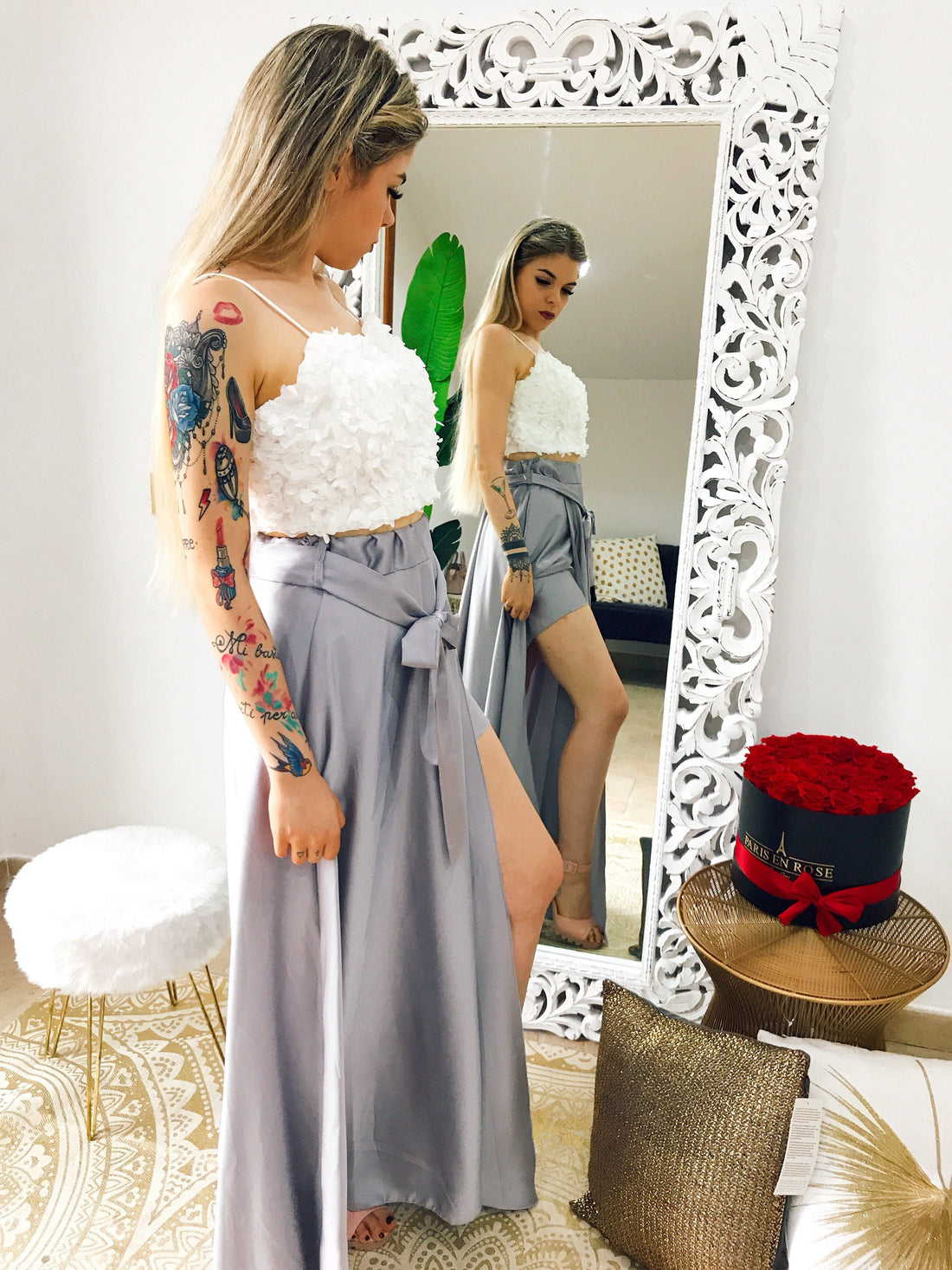 Top con fiori - R.a. Boutique 