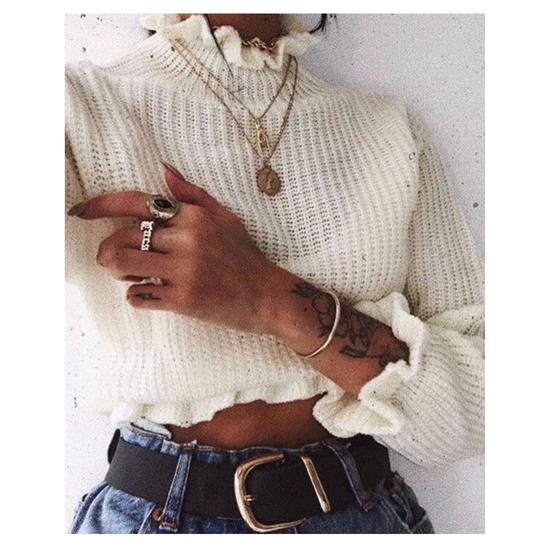 Top Flori Bianco