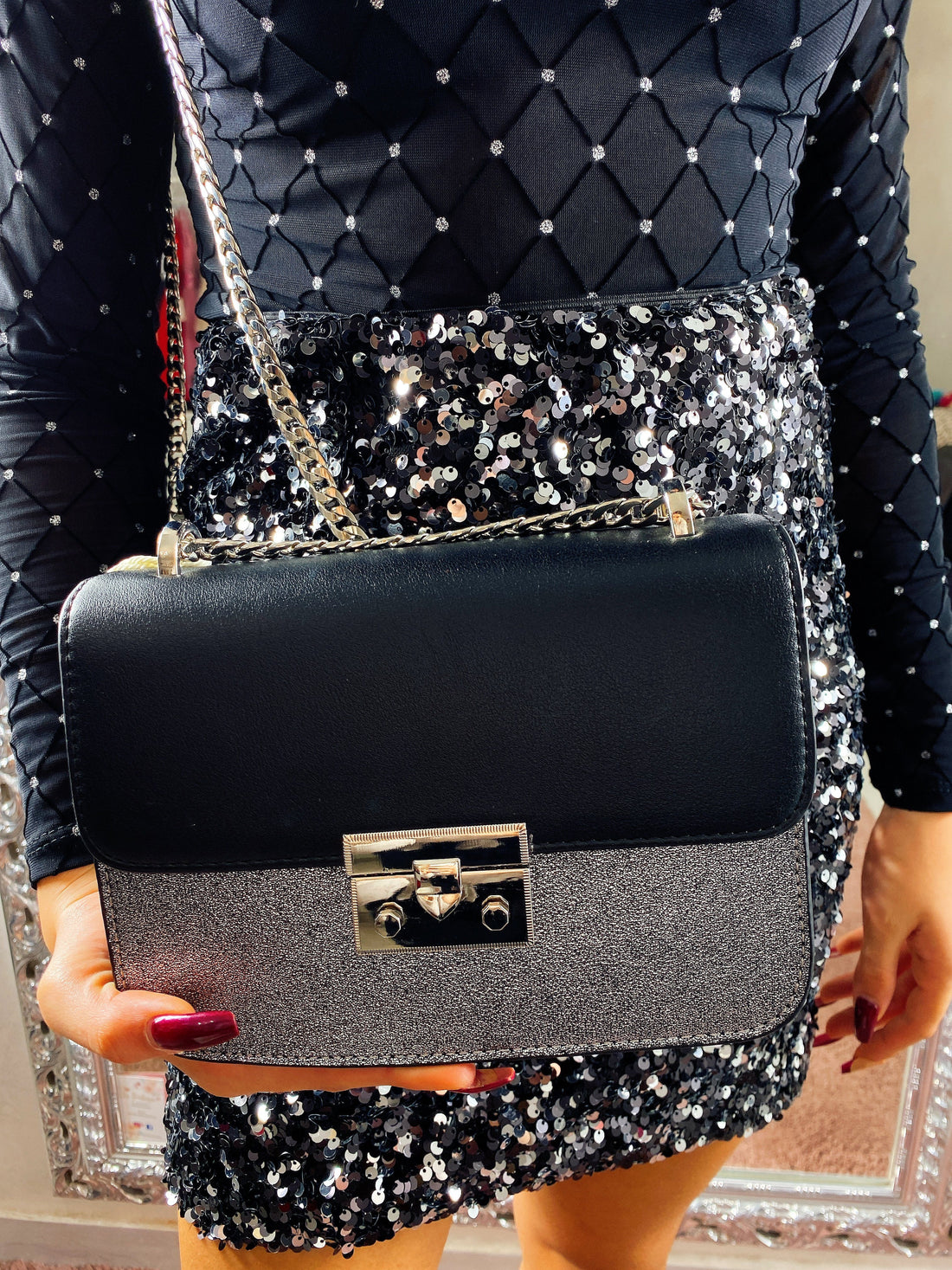 Tracollina silver black - R.a. Boutique 