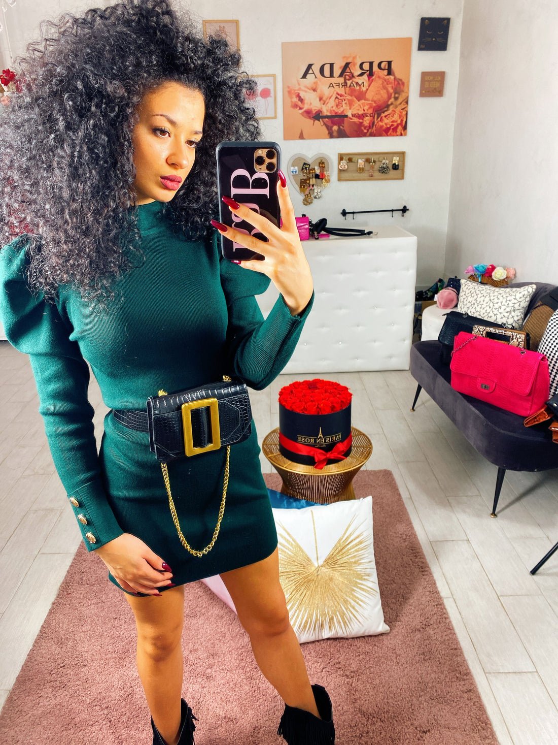 Tubino con bottoncini oro - R.a. Boutique 