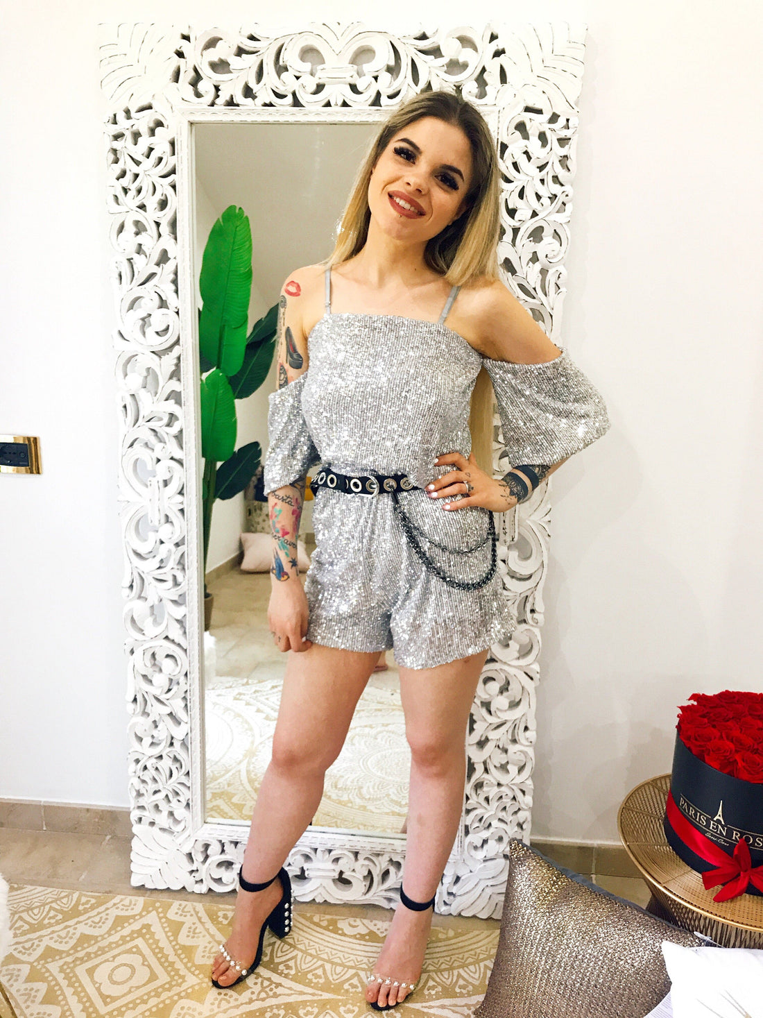 Tutina con Pailette Silver - R.a. Boutique 