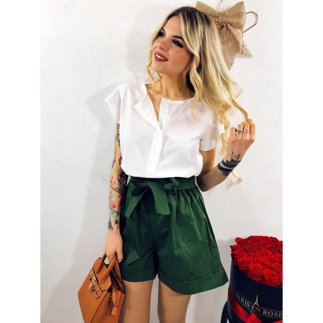 Tutina con short a contrasto - R.a. Boutique 